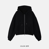 リズクロッピードジップフーディー (3color)