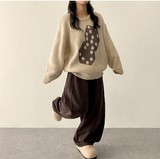Somyi Bold Dice Graphic Oversized Fit Knitwear