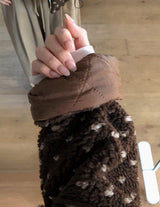 #Bear Dot Boa Fleece 2WAY Hood Jumper (3color)