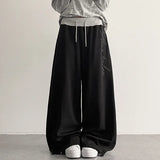 Lettering detail! Yoko Banding Wide Pants (4 colors)