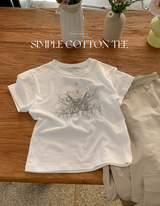 CT Modal Print Short Sleeve Crop T-Shirt (4color)