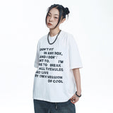 Washed Crop Lettering Short Sleeve - WHITE