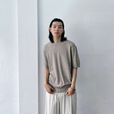 Heather Knit Crewneck Top