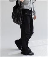 Croll flare cotton work pants