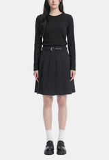 Bianca Pinstripe Belt Skirt