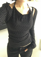 DOT SLEEVELESS BOLERO