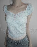 [MADE] Chewing Lace Shirring Tee