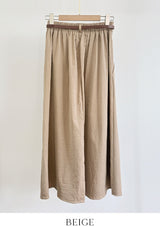 Desman Pintuck Banding Flare Skirt (Belt set)