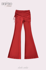 Liiv short-sleeve cap training shirring pants set (LONG PANTS)