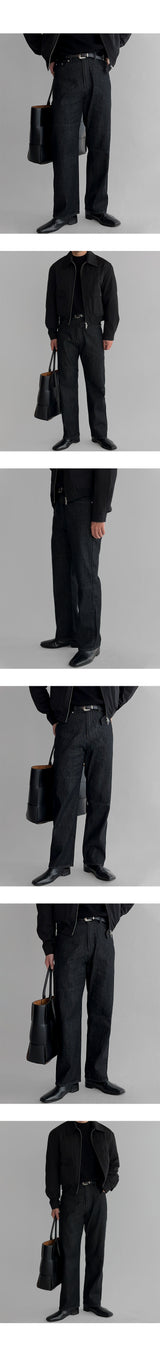 ストレートカットデニム [black]
