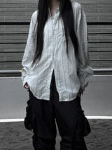 [unisex] overfit joy stripe shirt (2color)