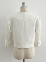 Luman Three Quarter Crop Tweed Jacket