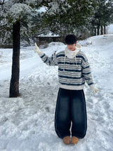 Outline Denim Balloon Pants