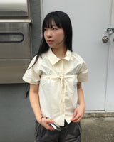 Ribbon shirring t-shirt
