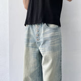 Washed Fade Wide Jeans