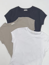 モダール キャップスリーブ ショートスリーブ Tシャツ