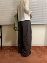 Belted cotton pants