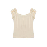 Eyelet Layered T-shirt (Yellow)