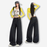 Paris Buckle High-Waist Barrel Denim Jeans
