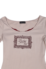 レースフレームTシャツ #ベージュ