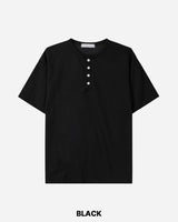 Day Henley neck Crop Short sleeve T
