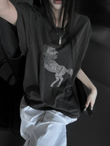 horse beads overfit T (2color)