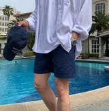 Liu Washing Cotton Banding Shorts