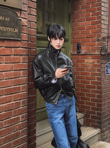 パオドクロップカットレザージャケット