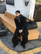 No.1547 wool check muffler (4color)