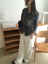 Penf Carpenter Damaged Wide Cotton Pants