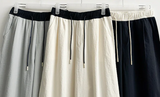 Lenny waist banding color nylon rust lock wide pants