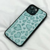 [MADE][Magsafe Glass Bumper Case] Heart Leopard Drawing Case ⋆ Mint
