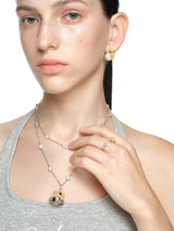 13DE MARZO Bear Planet Zircon Necklace