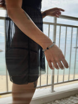 Black Onyx O-ring Connection Bracelet