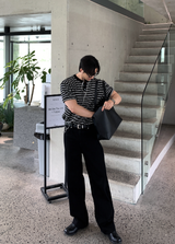 Look After Normal Leather Square Shoulder Tote Bag