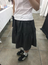  Bow Tiered Skirt (taupe)