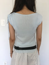 ワンショルダーシャーリングTシャツ(4color)