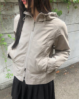 [MADE] Beupi frill pocket two-way ジッパーネックストリングウィンドブレーカーフードジップアップ