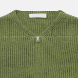 Mirei Two-way Pocket Acrylic Knitted Zip-Up Cardigan