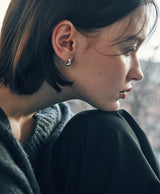 [925 silver] Deux.silver.132 / ファドピアス (シルバー)