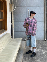 No.0785 thin C ストリングチェックシャツ (3color)
