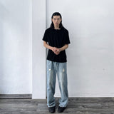 Light Wash Distressed Denim Pants