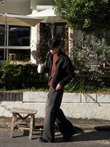 Velvety Suede Padded Jacket (2 Colors)