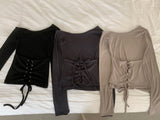 Loana Back Corset One-off  Shoulder T-shirt