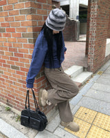 [ORIGINAL] Taeni Loose-Fit High-Neck Sweatshirt