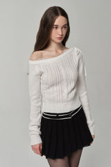 ムーンリットレースプリーツスカート Black