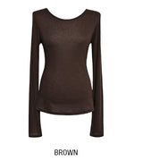 [U-BASIC] Deer see-through layered tencel long sleeves