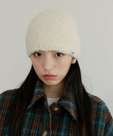 Boucle Blend Knit Beanie Ivory