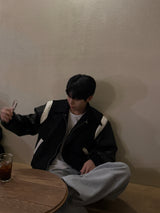 Stadium varsity collar jacket
