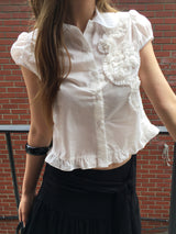 Flower avant blouse